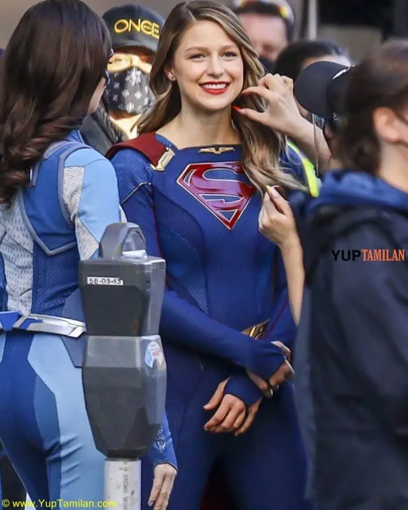 Melissa Benoist Cute Fuuny Photos in Super Girl Constume 11