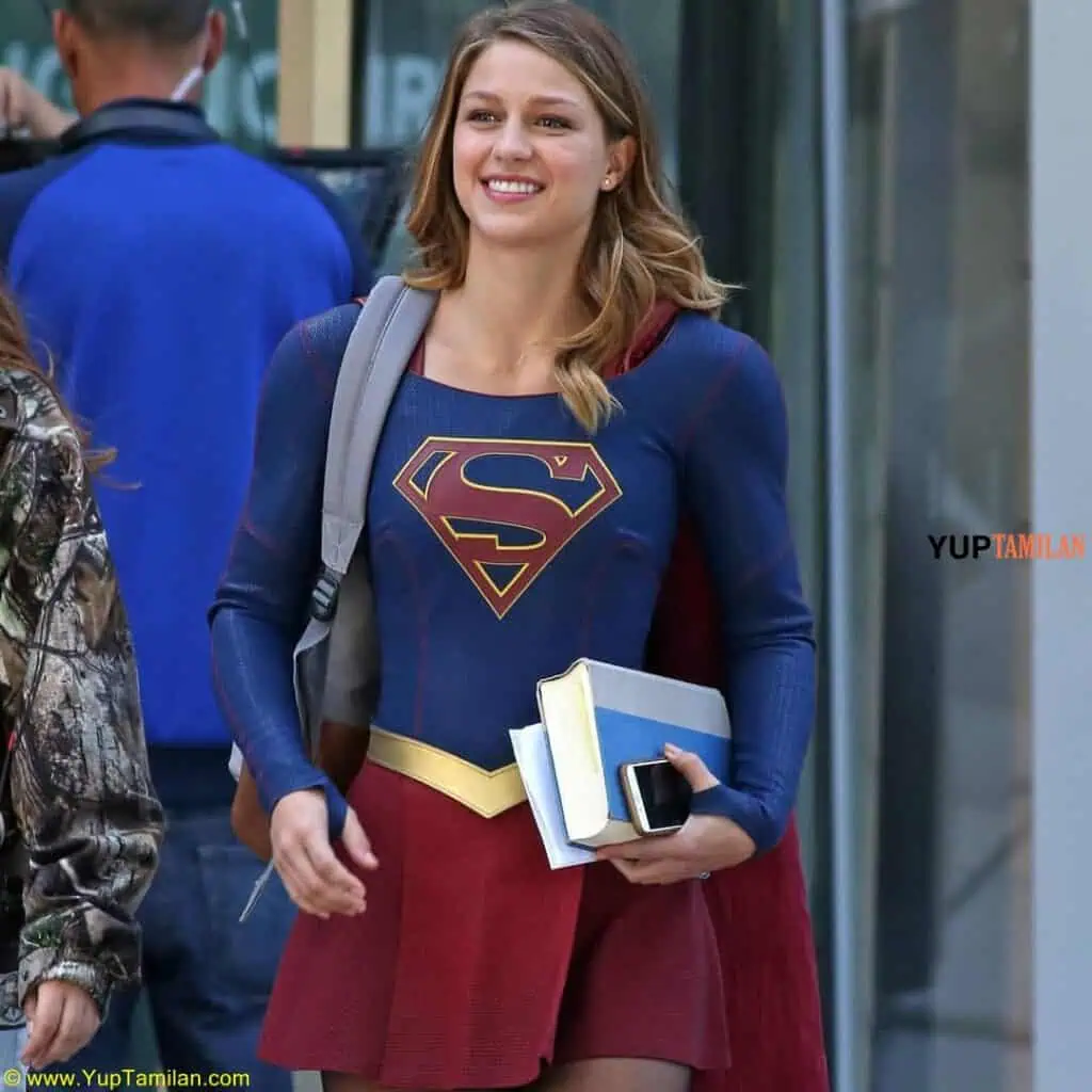 Melissa Benoist Cute Fuuny Photos in Super Girl Constume 25