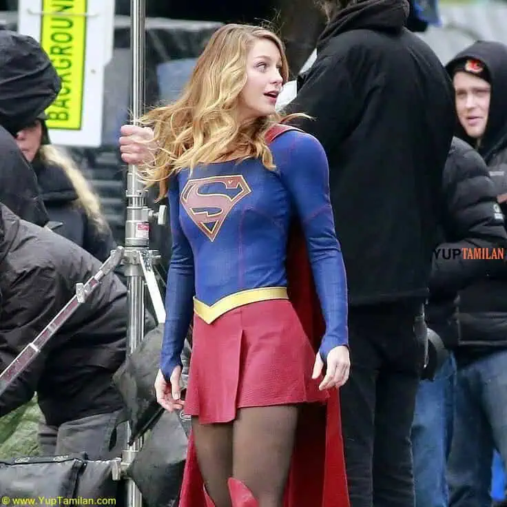 Melissa Benoist Cute Fuuny Photos in Super Girl Constume 26