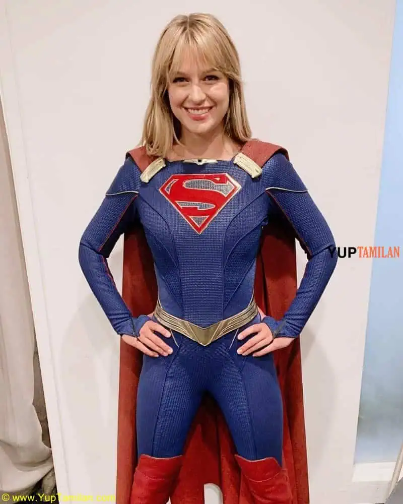 Melissa Benoist Cute Fuuny Photos in Super Girl Constume 3