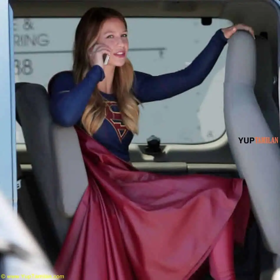 Melissa Benoist Cute Fuuny Photos in Super Girl Constume 33