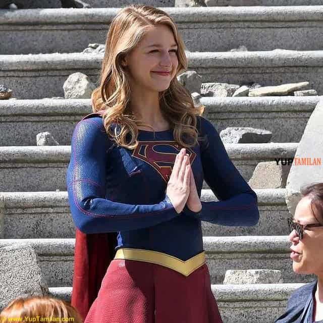 Melissa Benoist Cute Fuuny Photos in Super Girl Constume 39