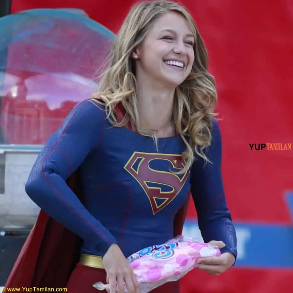 Melissa Benoist Cute Fuuny Photos in Super Girl Constume 40