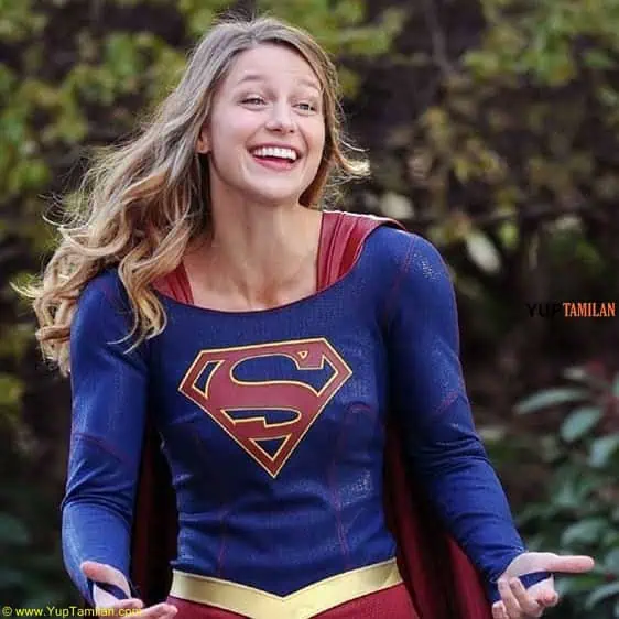 Melissa Benoist Cute Fuuny Photos in Super Girl Constume 44