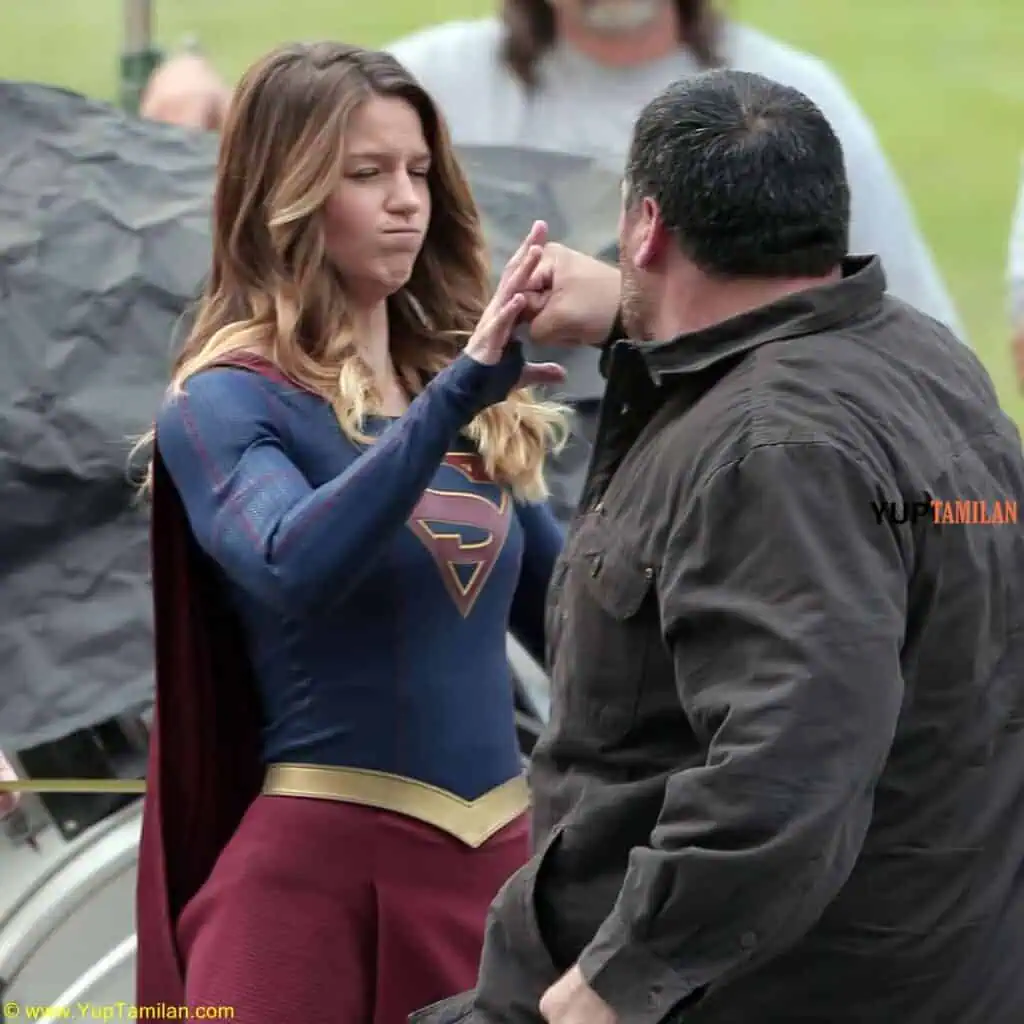 Melissa Benoist Cute Fuuny Photos in Super Girl Constume 46