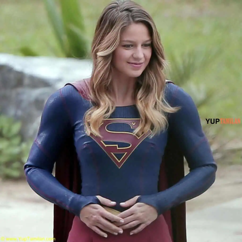 Melissa Benoist Cute Fuuny Photos in Super Girl Constume 48