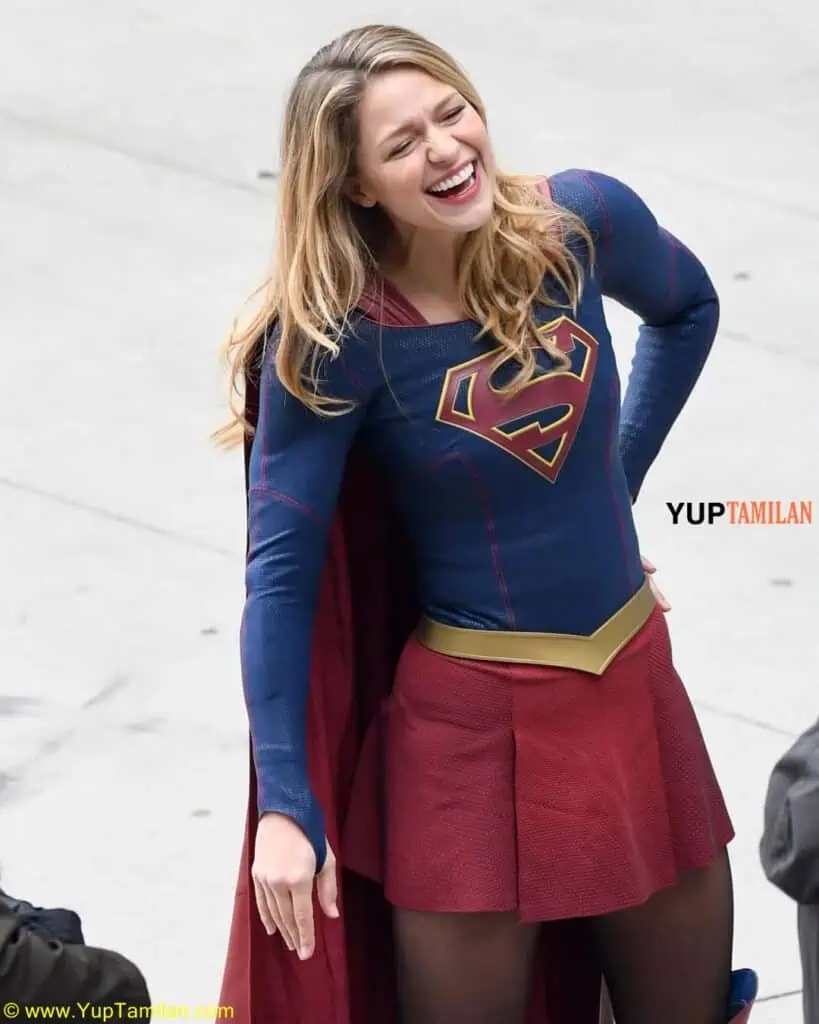 Melissa Benoist Cute Fuuny Photos in Super Girl Constume 7